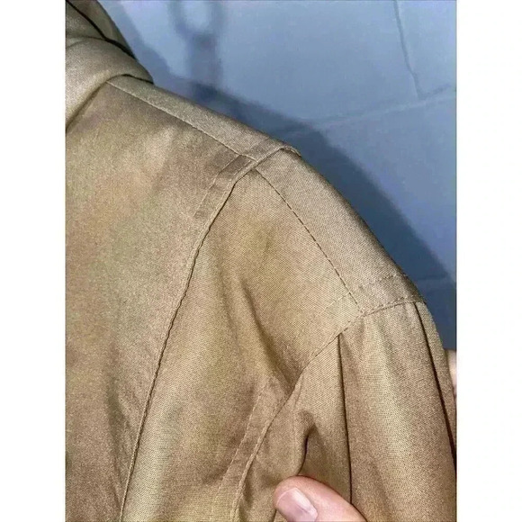 London Fog Women's Parka Jacket 8REG Tan Lined Detachable Hood Quilted Commuting - Picture 8 of 10